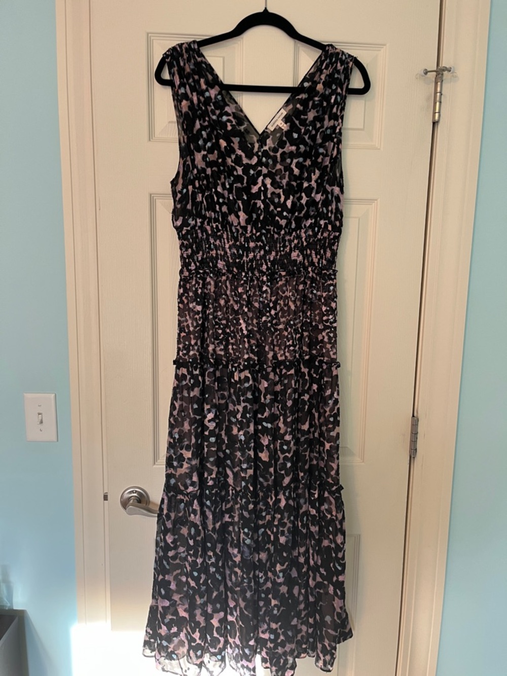 Rebecca Taylor Oleander Dress - Black and Pink Floral Sleeveless Maxi Dress!!!